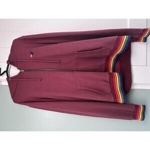 Aviator Nation XXL Maroon Zip up hoodie - Preowned